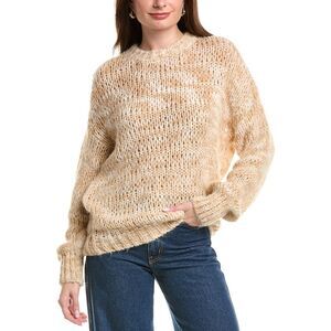 Color Block Womens  Wool-Blend Pullover, Beige